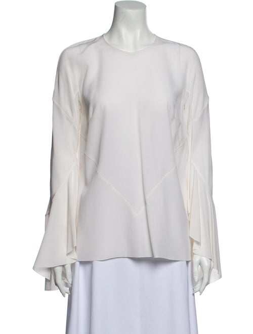Givenchy Silk Crew Neck Blouse White