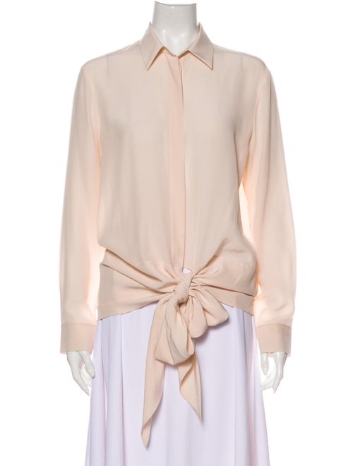Givenchy Silk Long Sleeve Blouse Pink