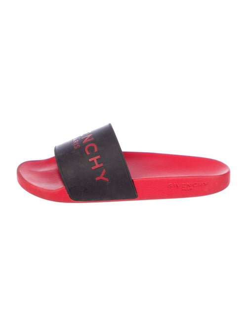 Givenchy Logo Slides Rubber Slides Red