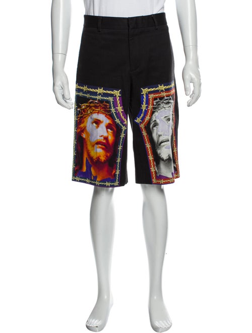 Givenchy Graphic Print Jogger Shorts Grey