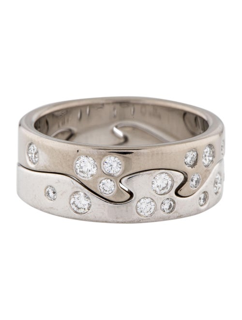 Georg Jensen 18K Diamond Fusion 2Piece Ring White