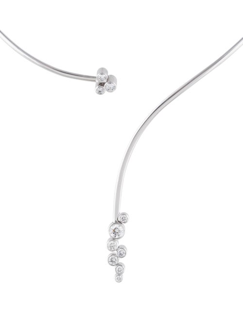 Georg Jensen 18K 1.30ctw Diamond Cascade Neck Ring