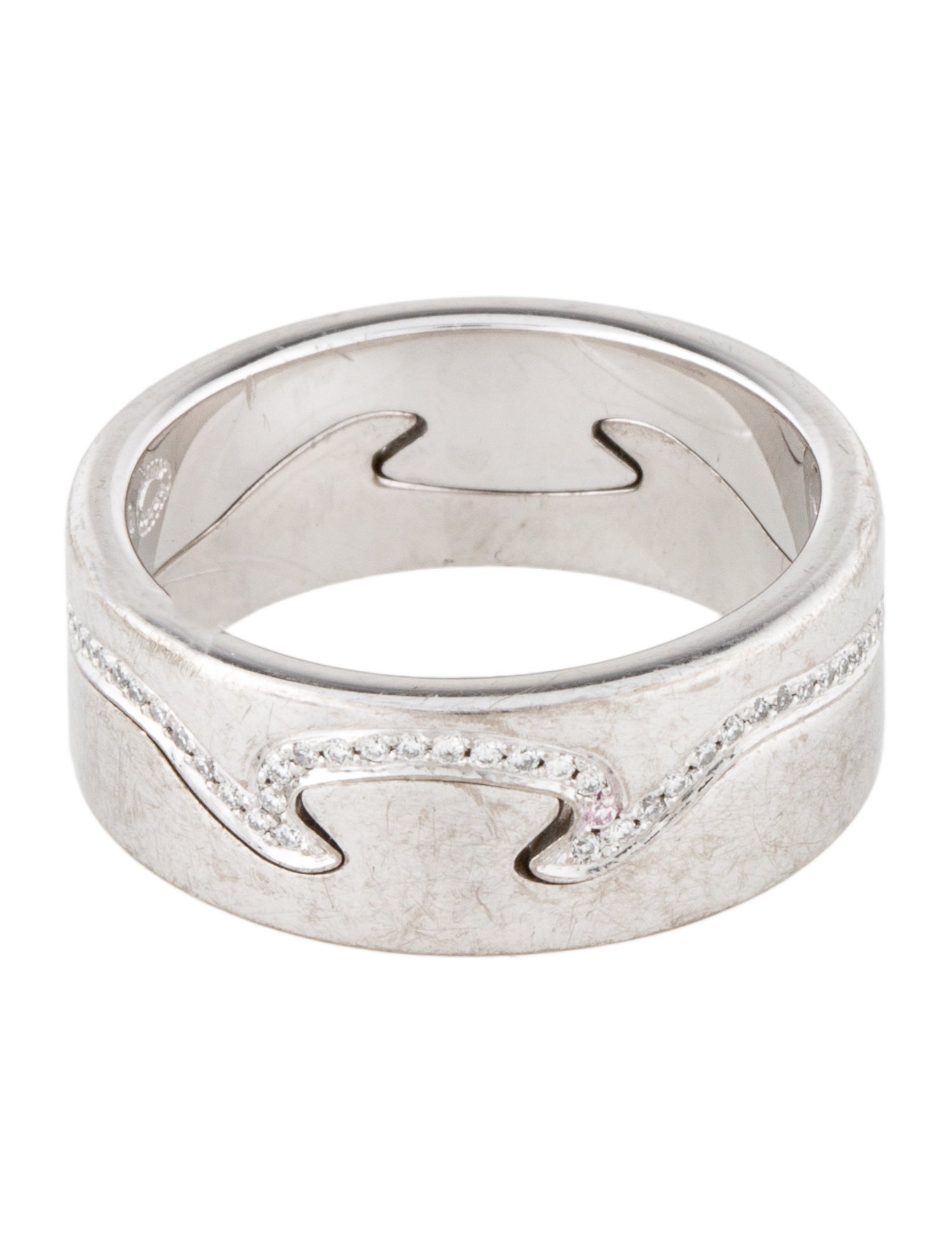 Jensen 18K Diamond Fusion End Ring Set RhodiumPlated 18K White