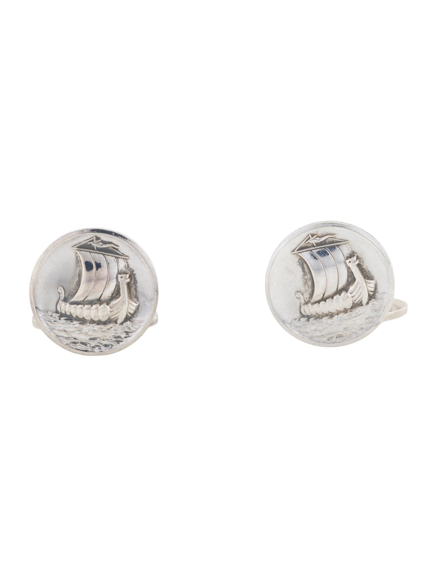 Georg Jensen Vintage Viking Ship No.50 Cufflinks