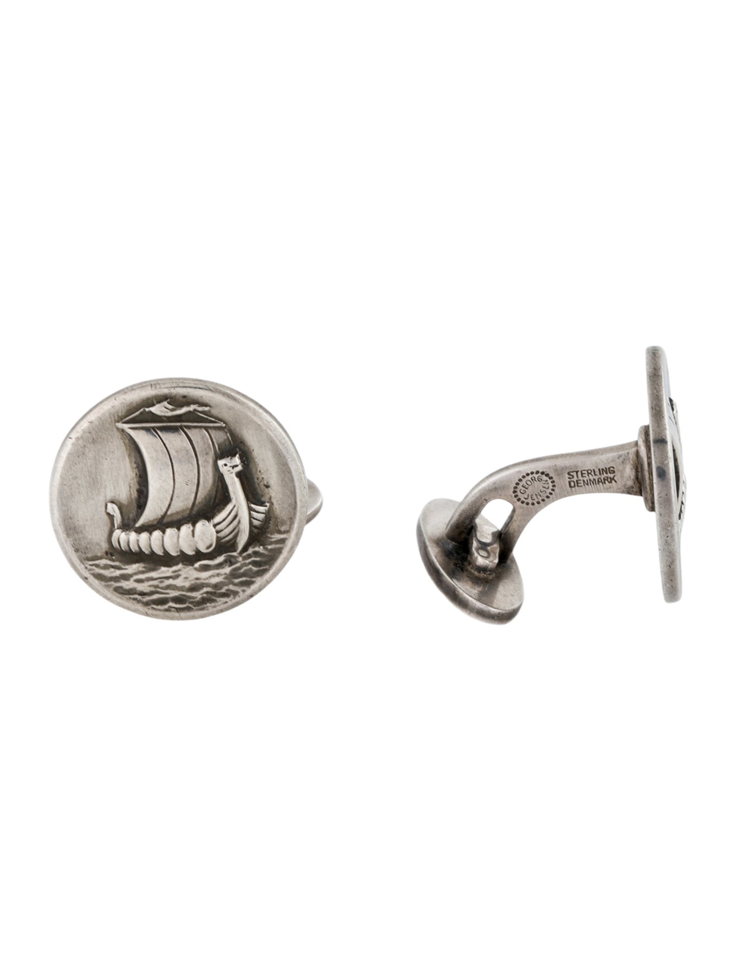 Georg Jensen Vintage Viking Ship No.50 Cufflinks