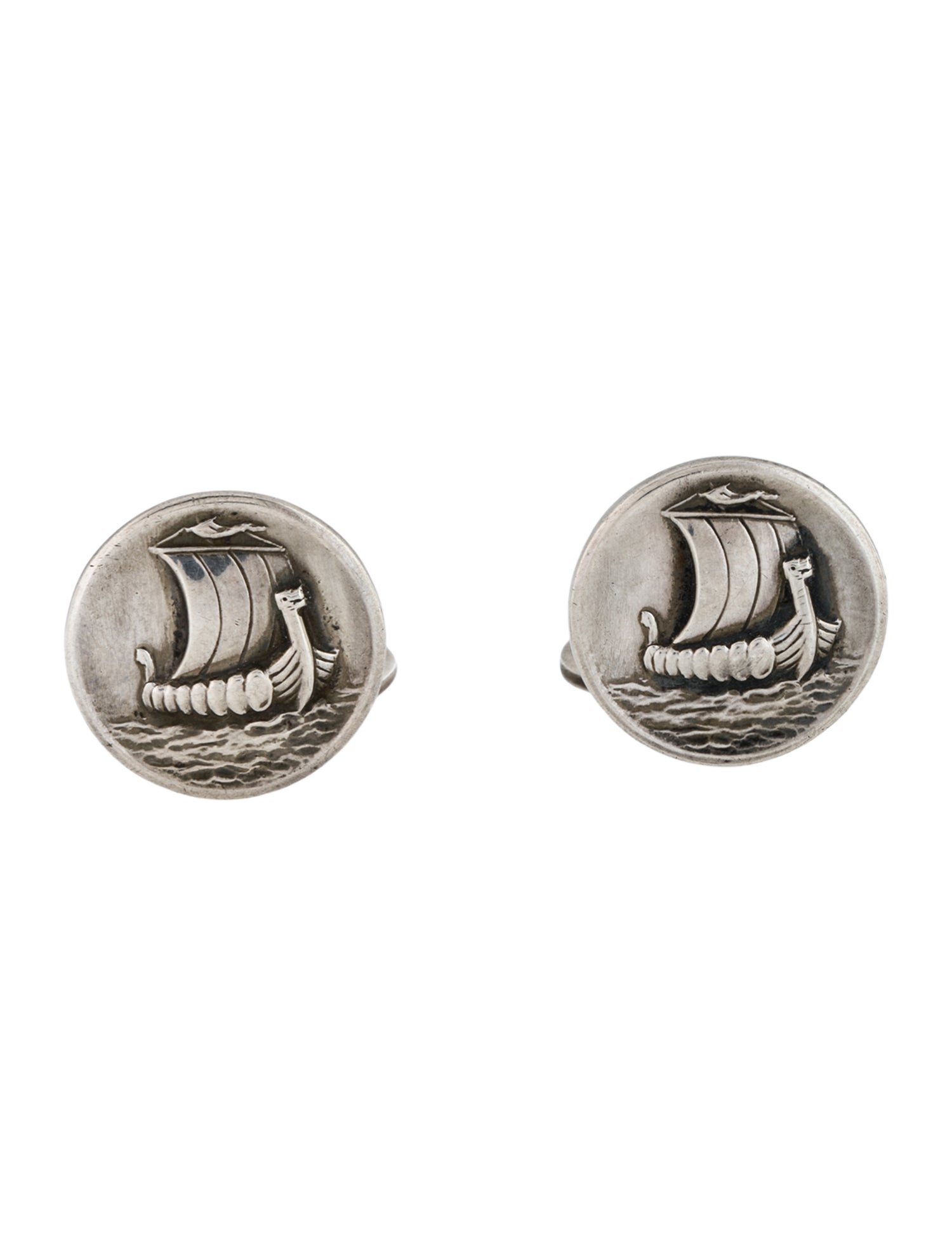 Georg Jensen Vintage Viking Ship No.50 Cufflinks