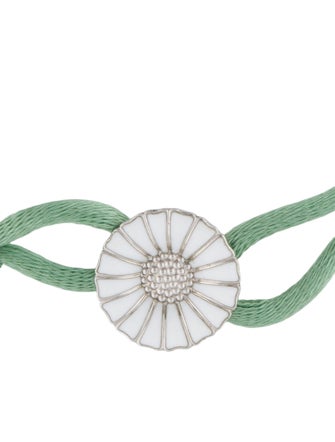 Georg Jensen Enamel & Cord Daisy Bracelet