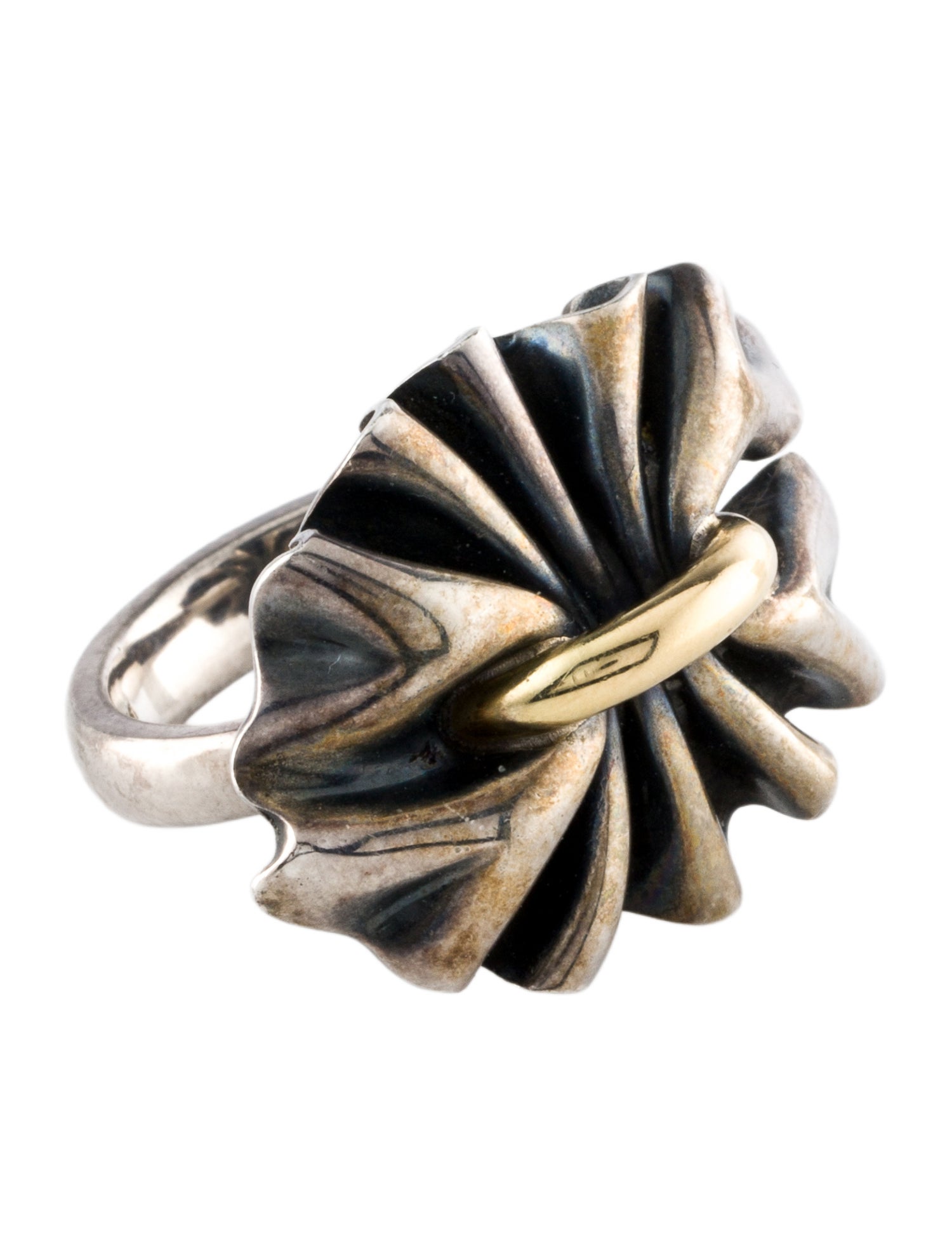 Georg Jensen Two-Tone Cocktail Ring