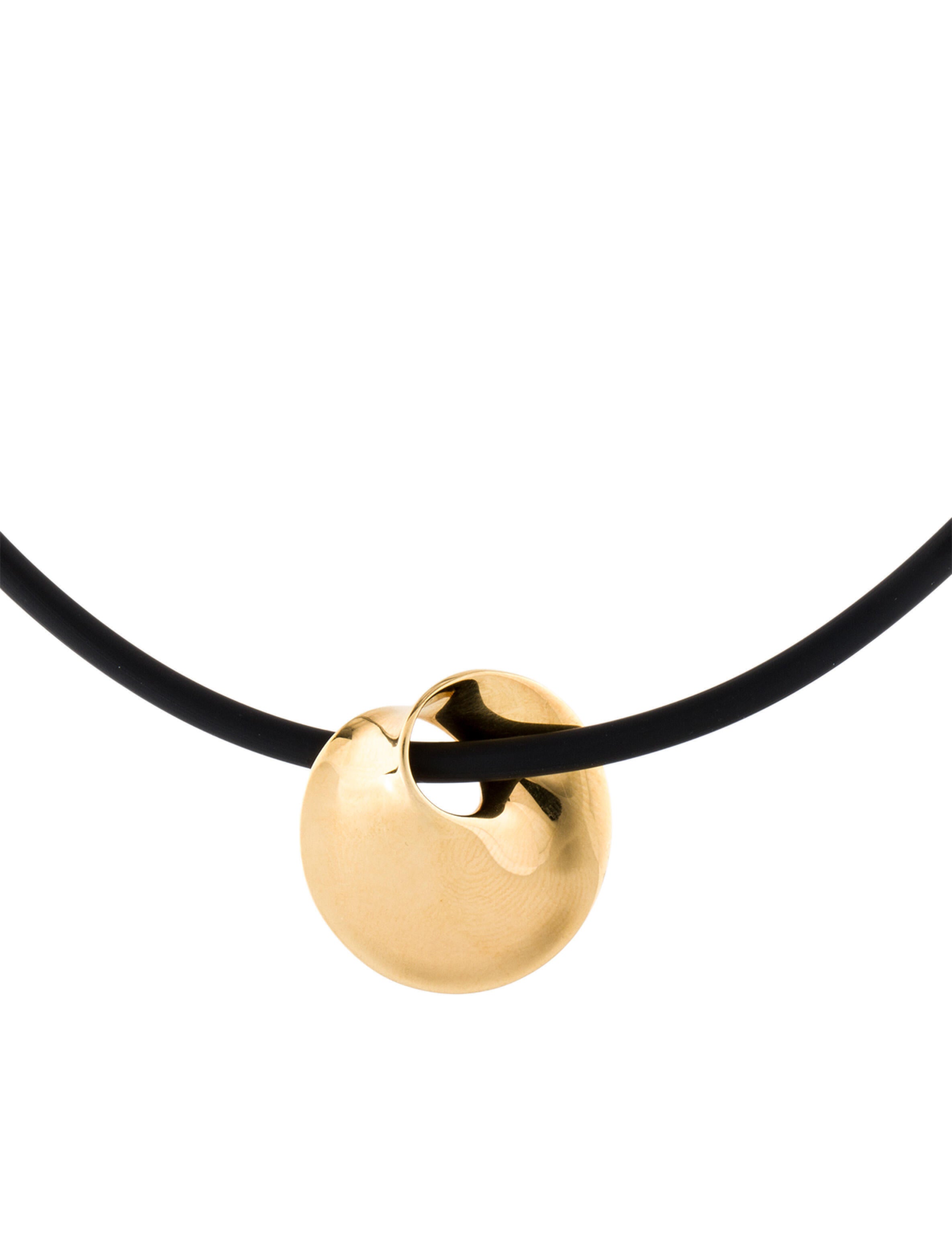 Georg Jensen 18K Moebius Pendant Necklace