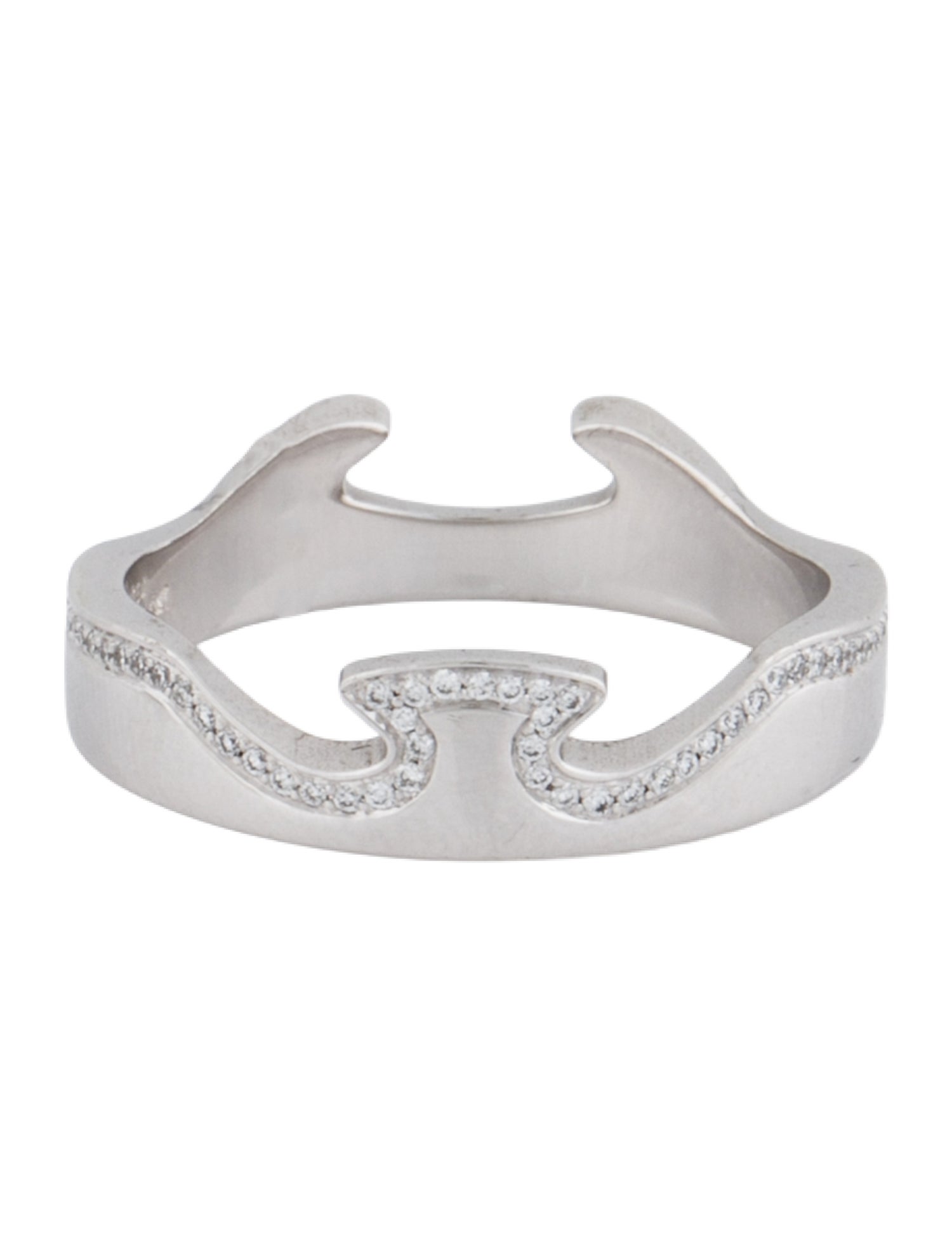 Georg Jensen 18K Diamond FUSION End Ring