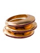 Georg Jensen 18K Ruby Dune Ring Set