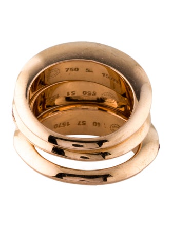 Georg Jensen 18K Ruby Dune Ring Set