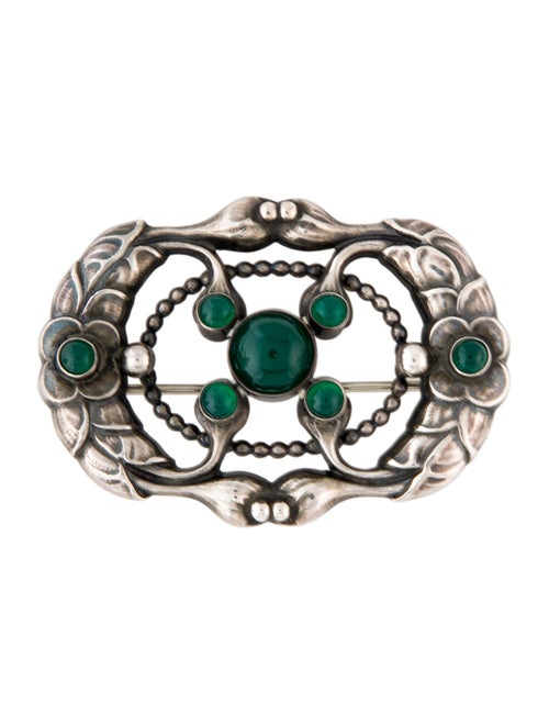 Georg Jensen Dyed Chalcedony 76 Brooch