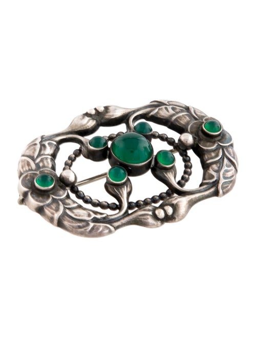 Georg Jensen Dyed Chalcedony 76 Brooch