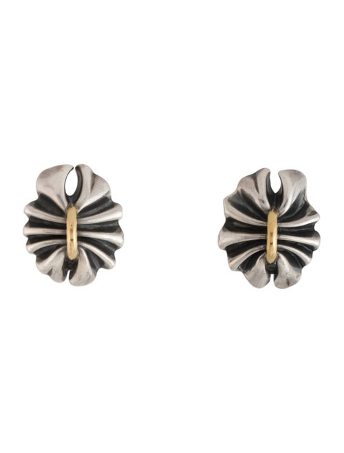 Georg Jensen Two-Tone Lene Munthe No.400 Clip-On Earrings