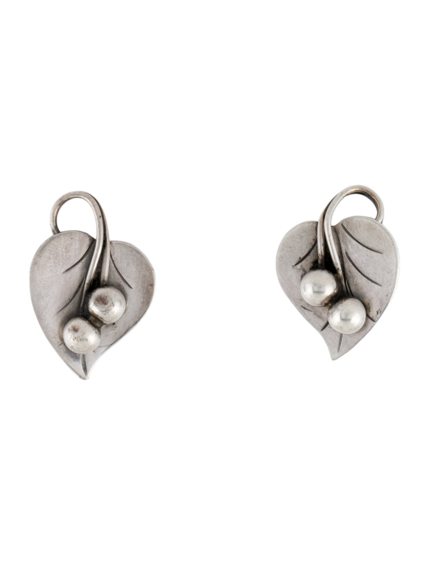 Georg Jensen Leaf Stud Earrings