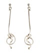 Georg Jensen Abstract Spiral Drop Earrings
