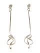 Georg Jensen Abstract Spiral Drop Earrings