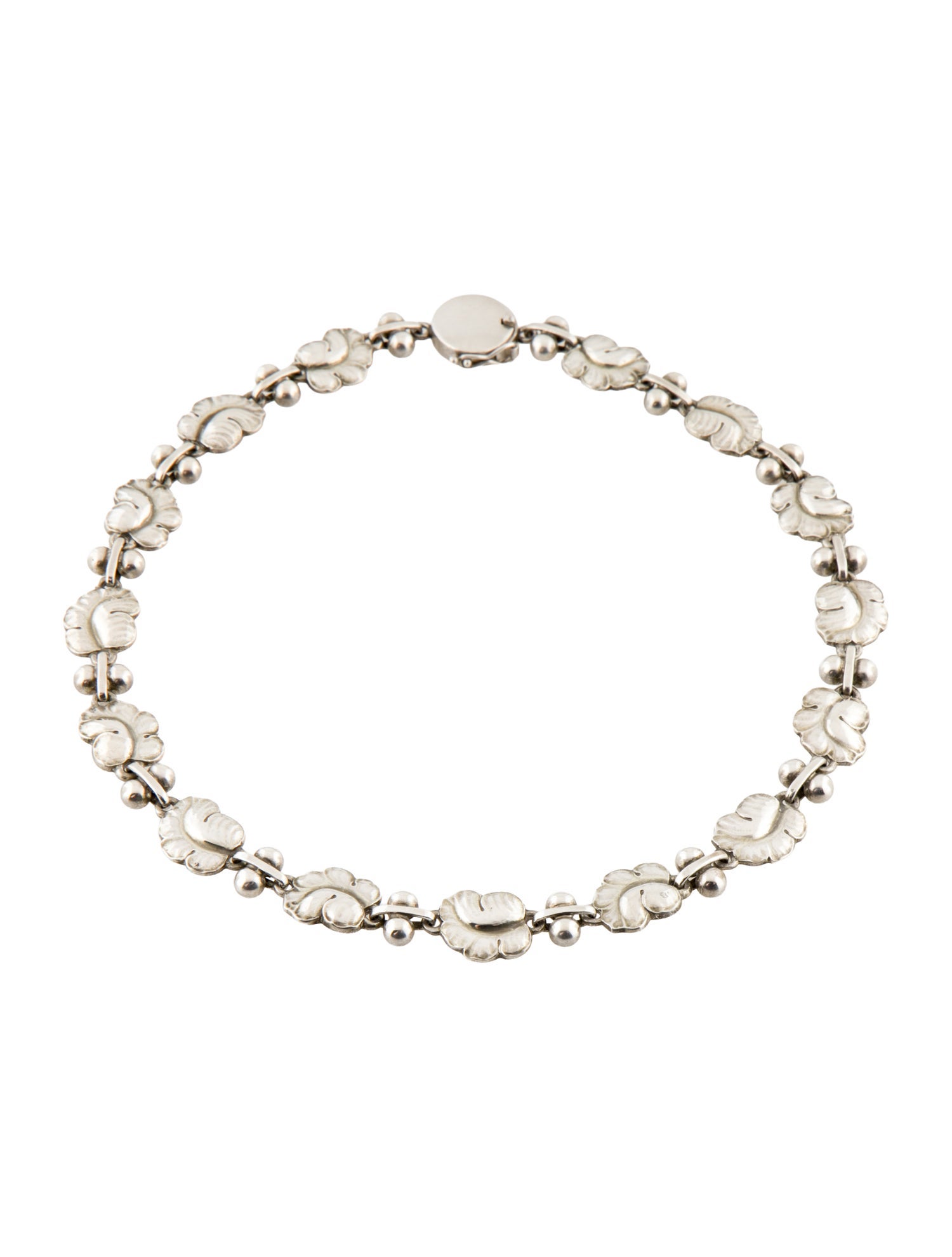 Georg Jensen Vintage Moonlight Grapes Link Choker Necklace