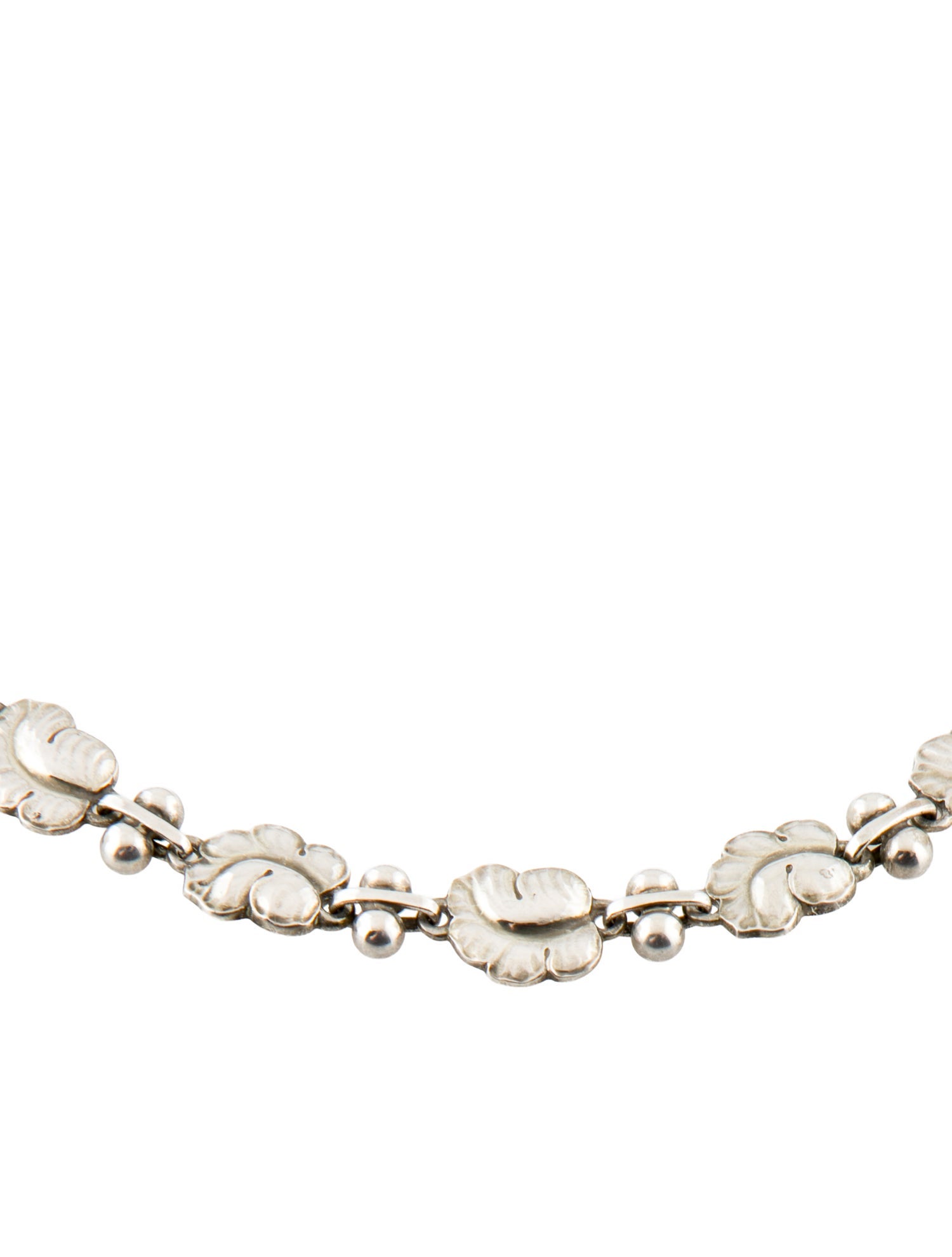 Georg Jensen Vintage Moonlight Grapes Link Choker Necklace