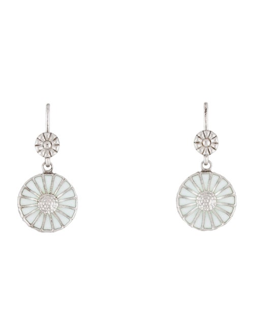 Georg Jensen Enamel Daisy Drop Earrings