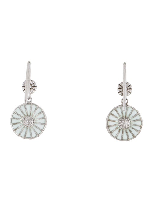 Georg Jensen Enamel Daisy Drop Earrings
