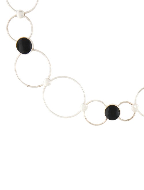 Georg Jensen Onyx Circles Choker Chain Necklace