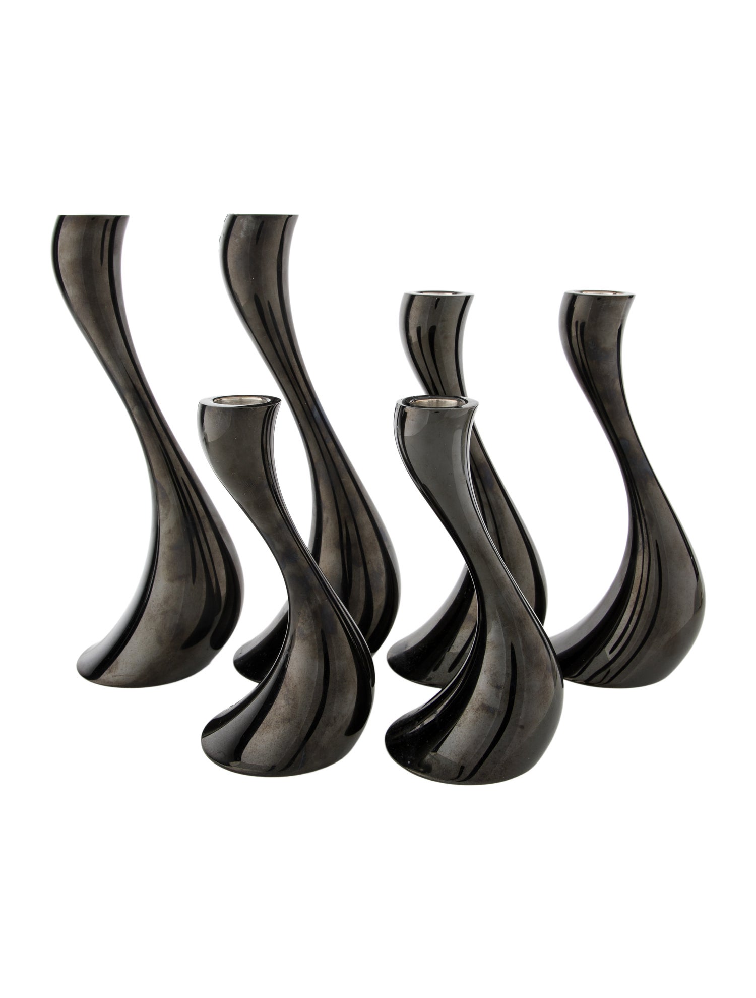 Georg Jensen 6-Piece Cobra Candle Holder Set