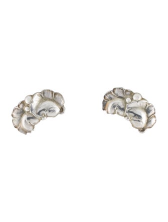 Georg Jensen Double Leaf Stud Earrings