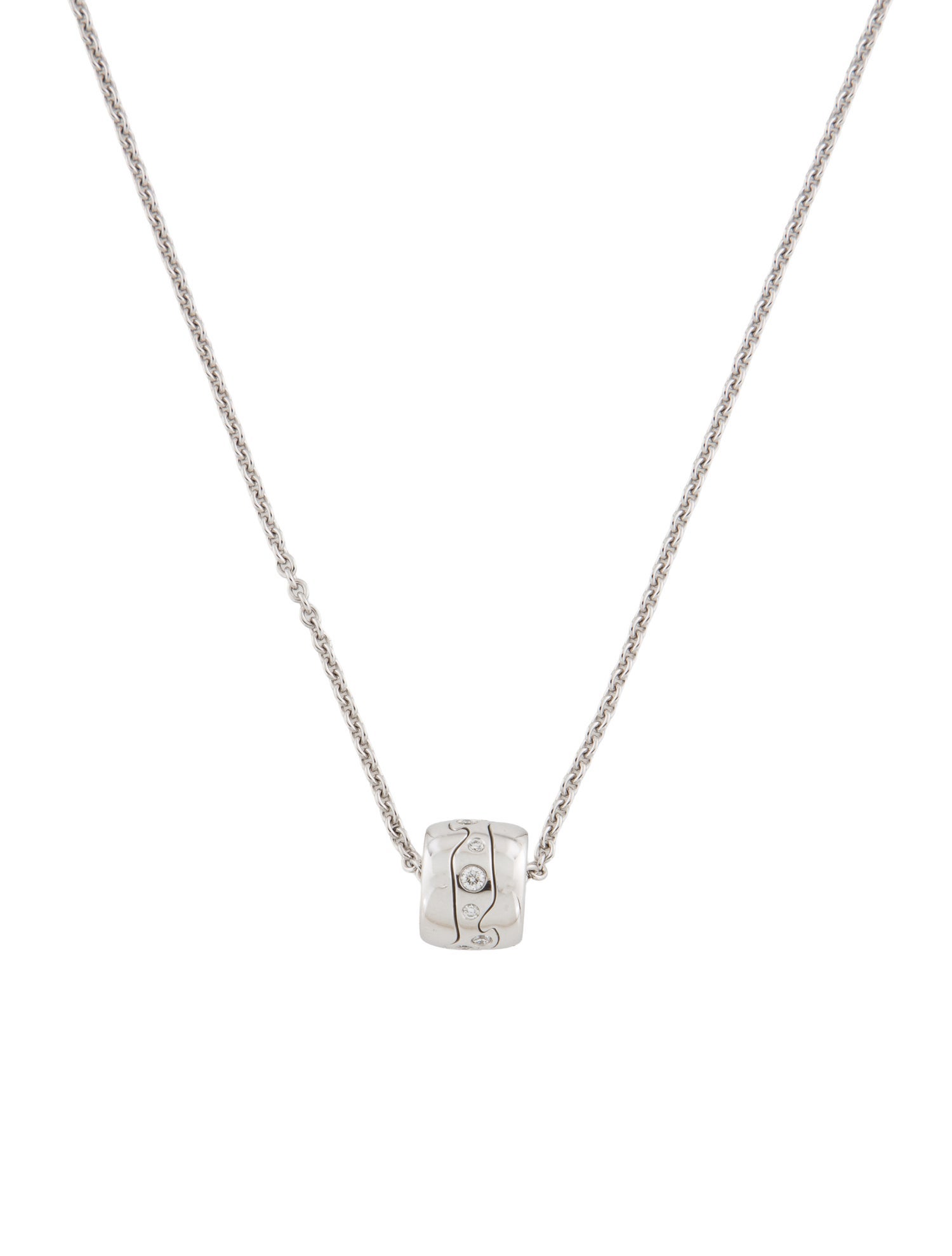 Georg Jensen 18K Diamond Fusion Pendant Necklace