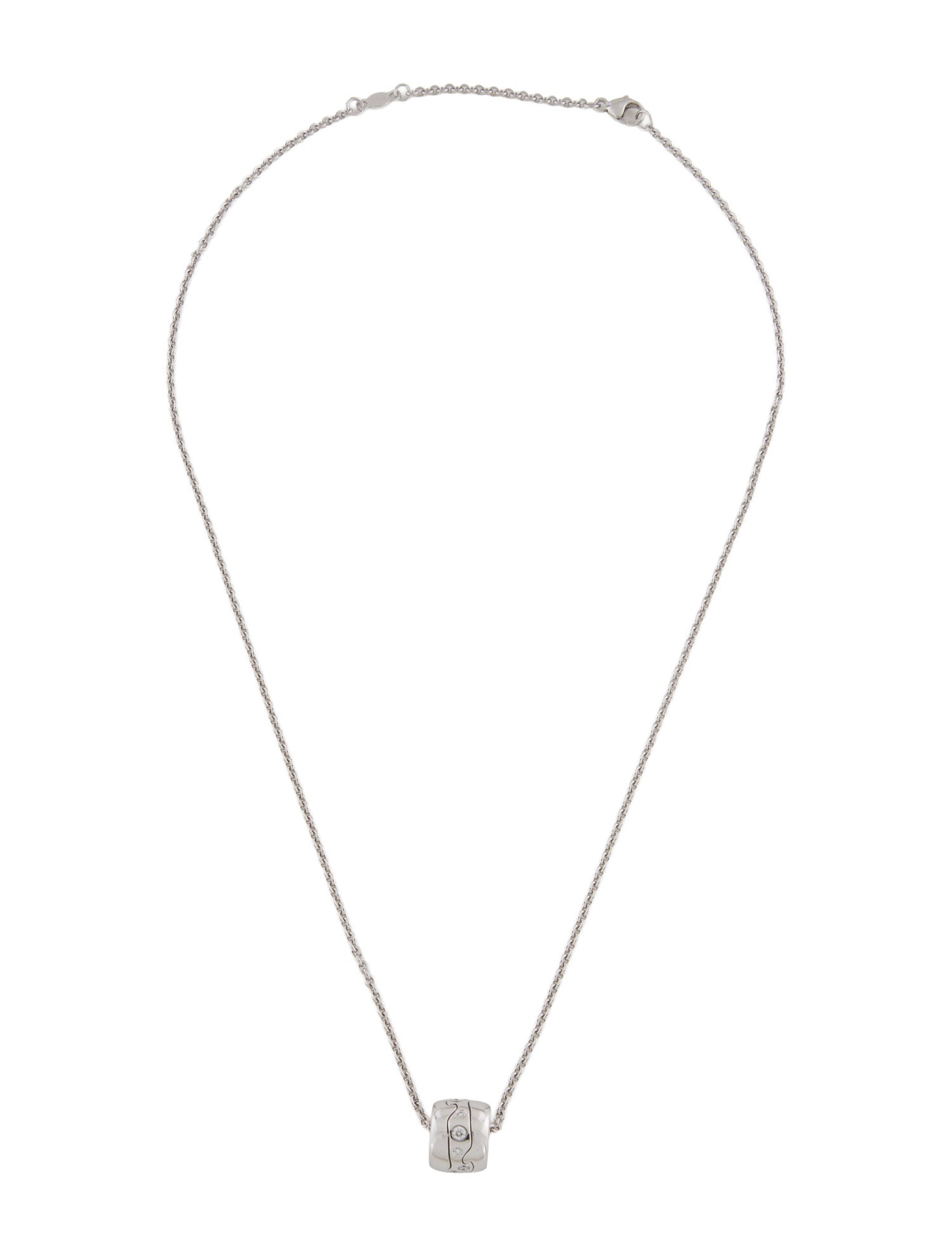 Georg Jensen 18K Diamond Fusion Pendant Necklace