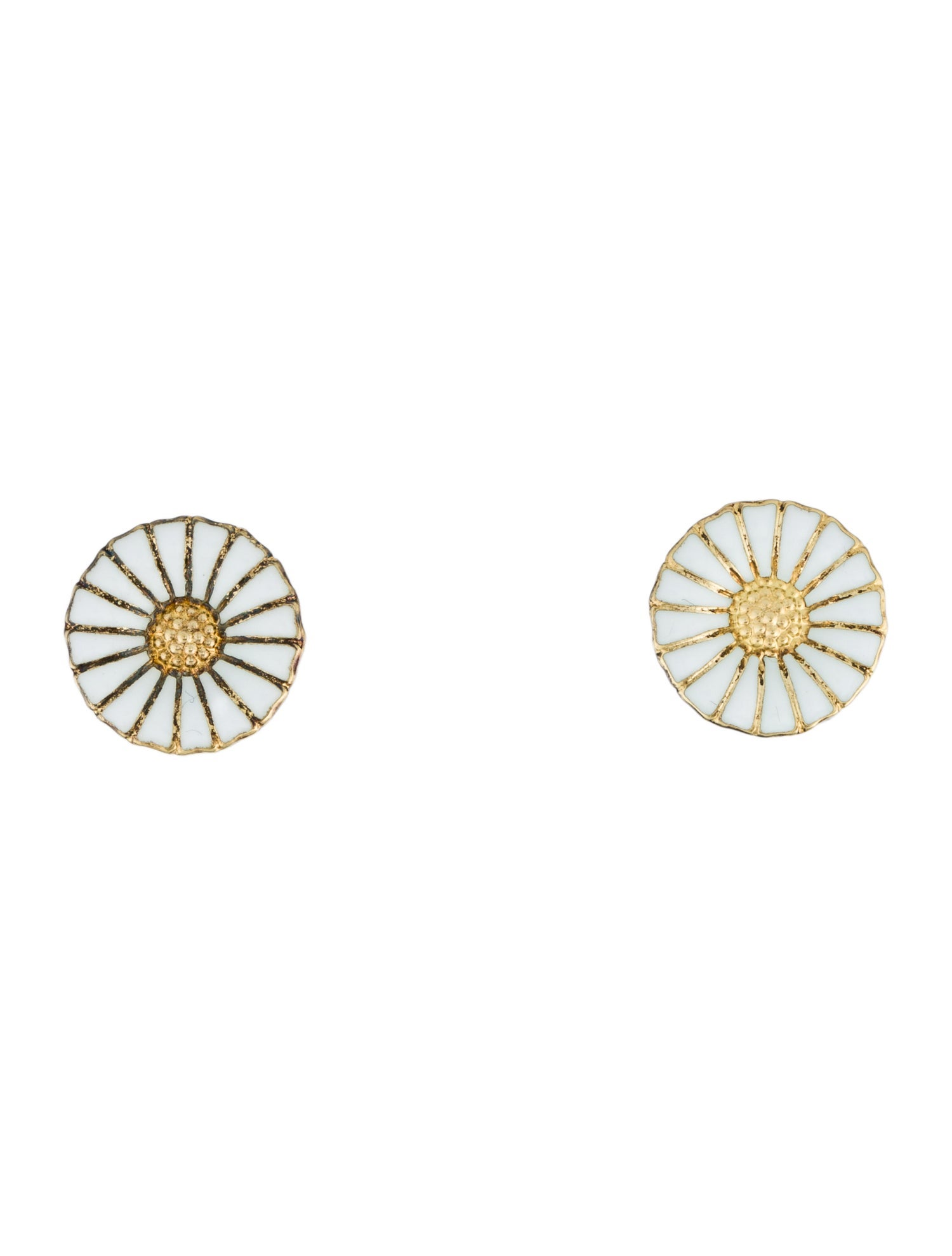 Georg Jensen Enamel Daisy Stud Earrings