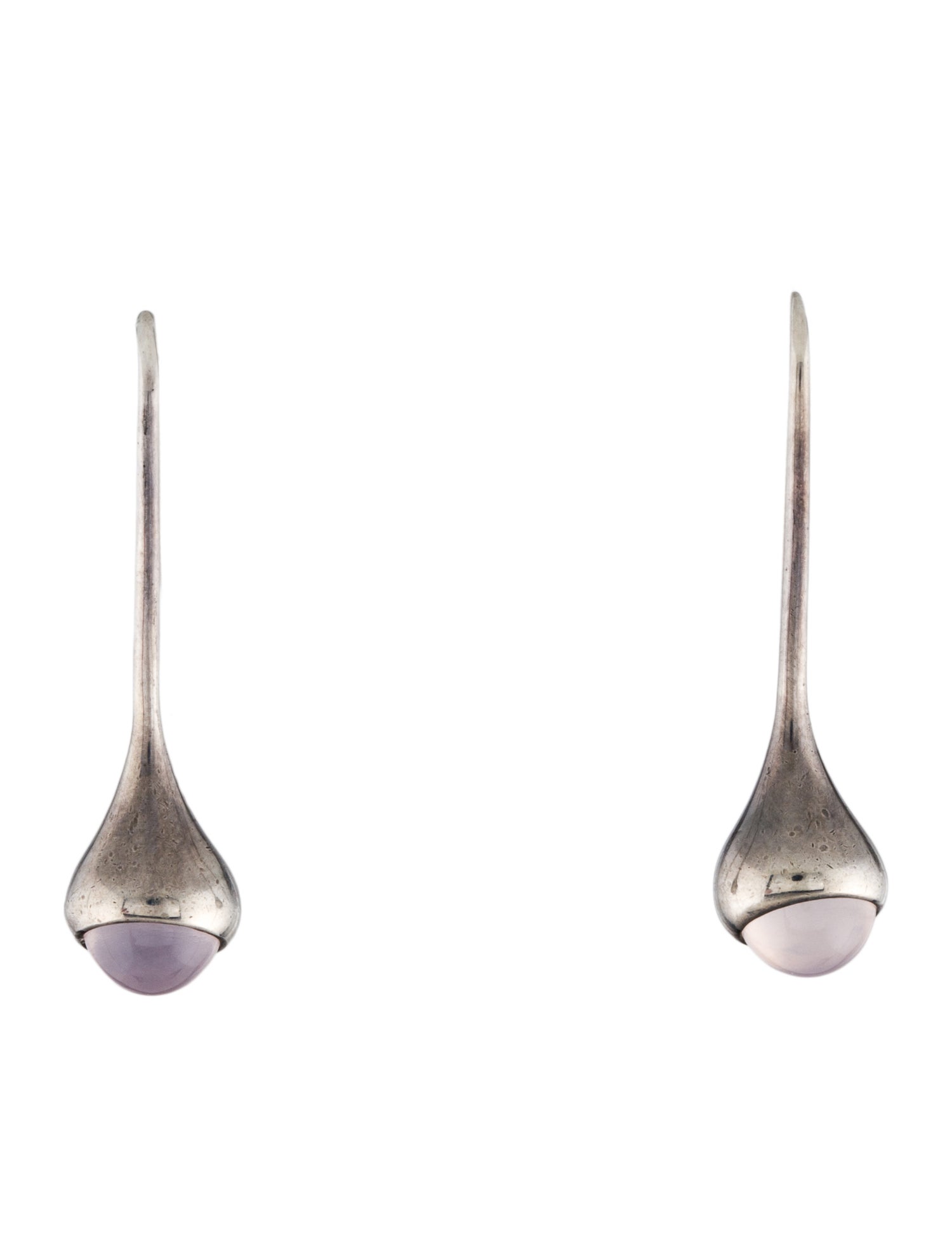 Georg Jensen Rose Quartz Drop Earrings