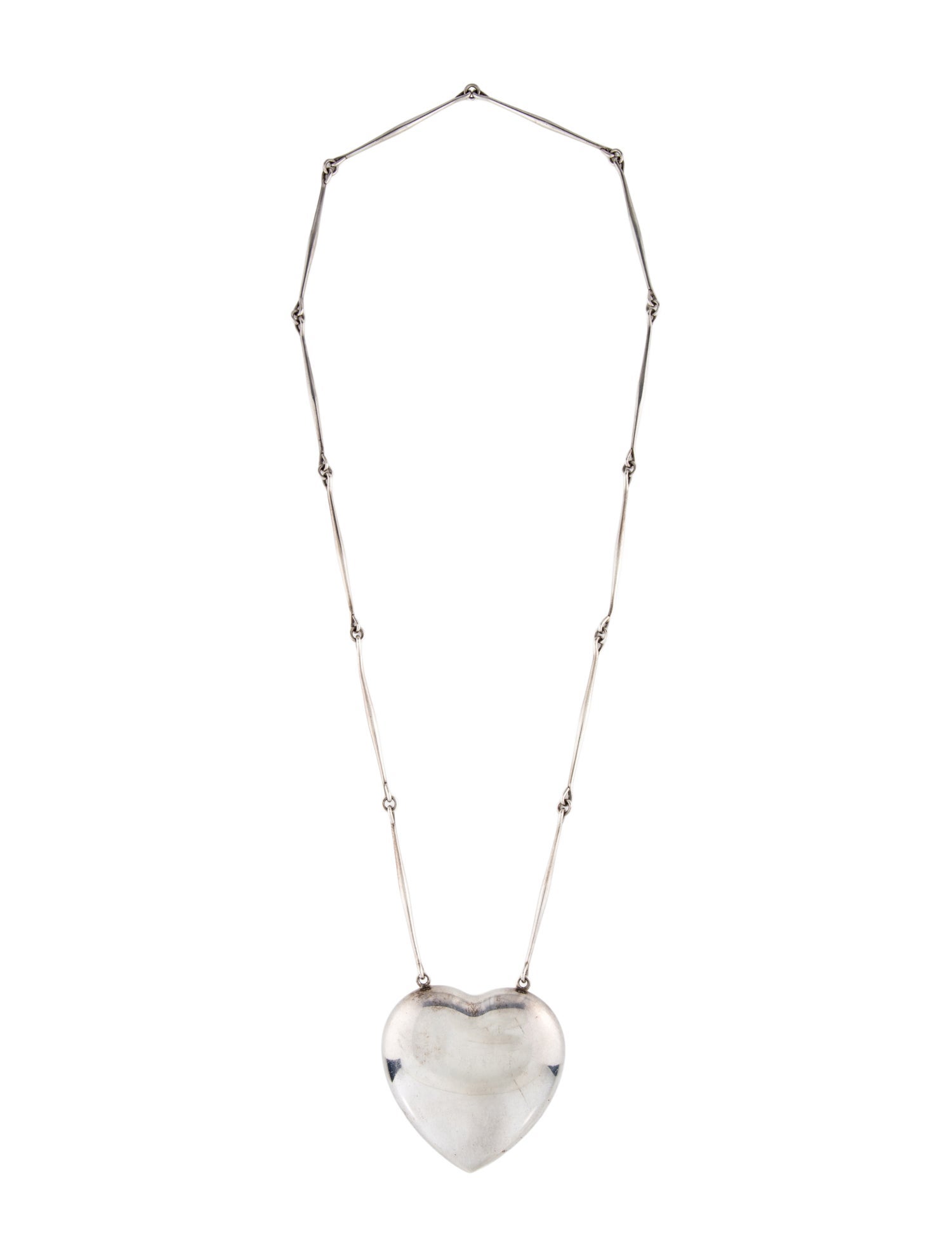 Georg Jensen Large Heart Joy Pendant Necklace