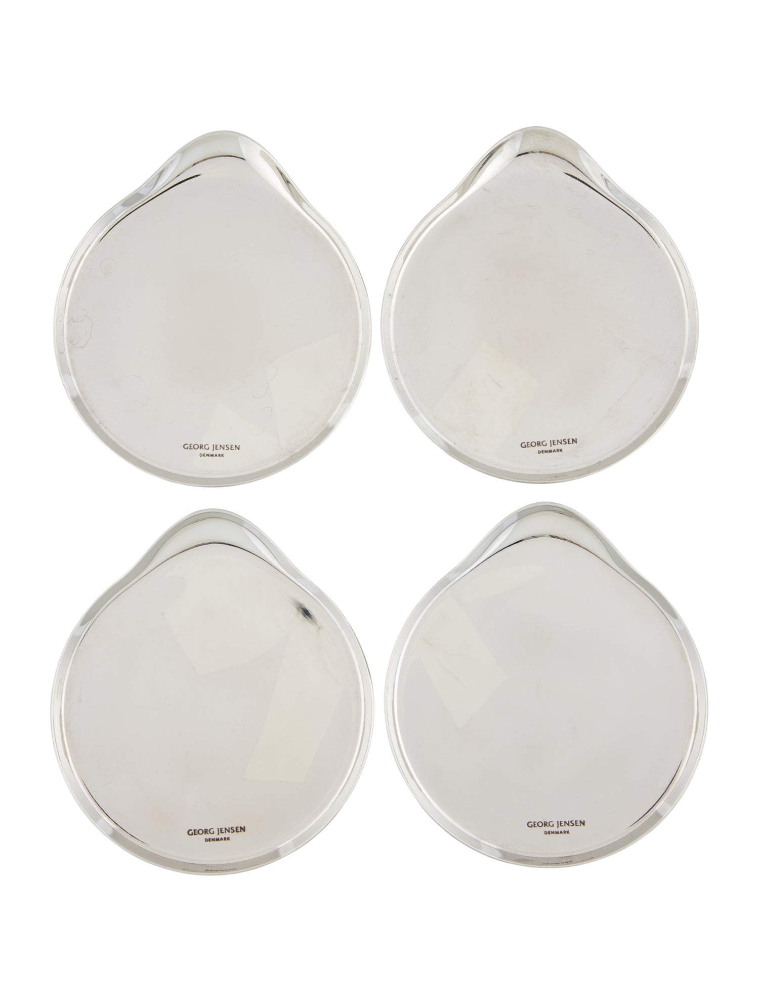 Georg Jensen Set Of 4 Wine Coasters