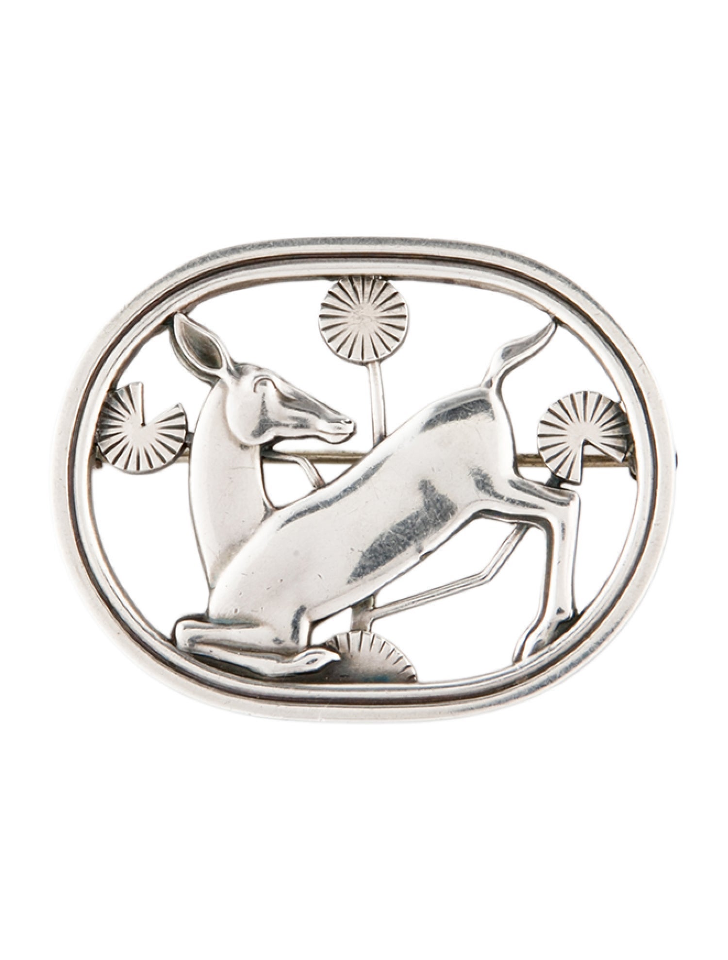 Georg Jensen Kneeling Deer 256 Brooch