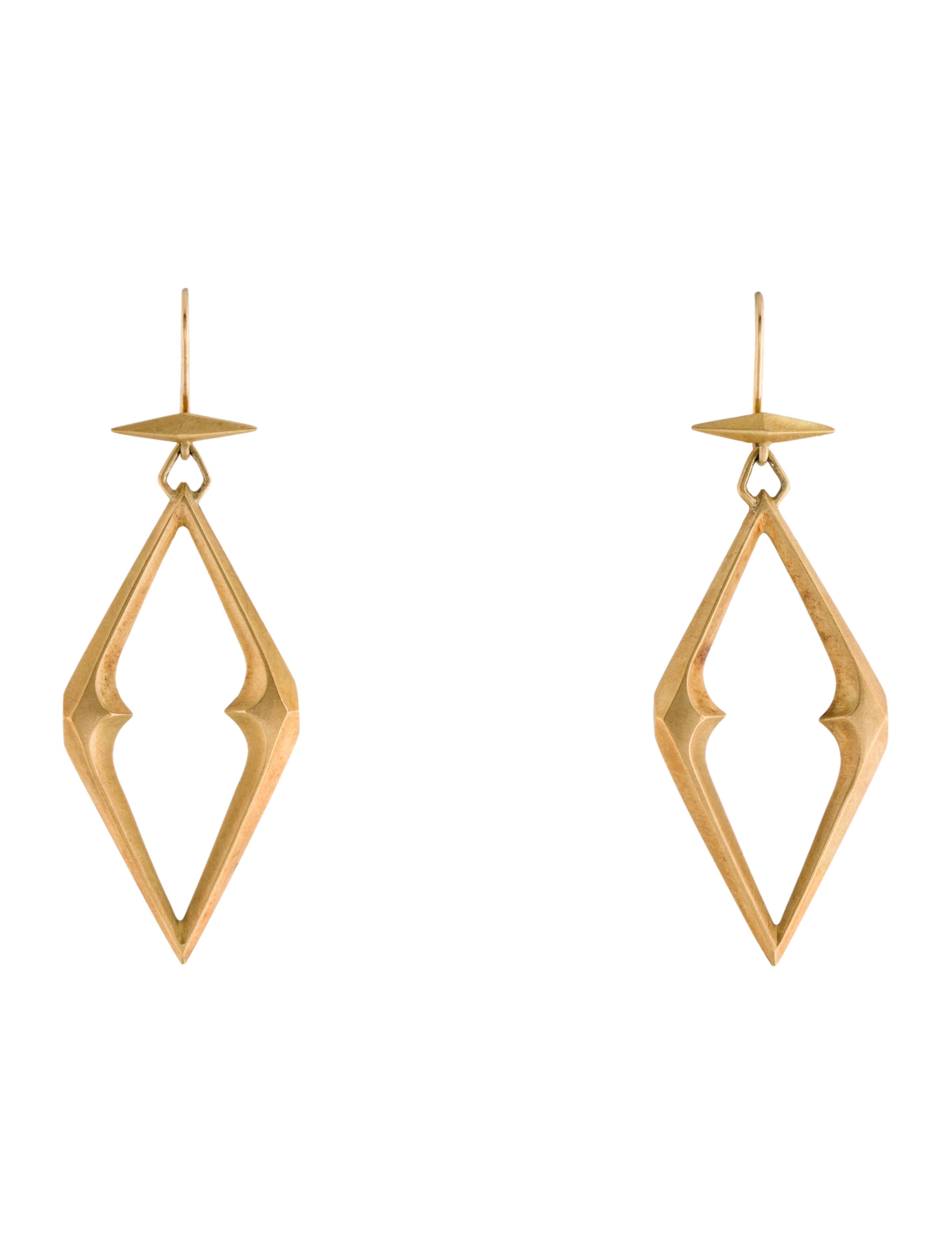 Gabriella Kiss 18K Chiseled Open Link Earrings - Drop, Earrings