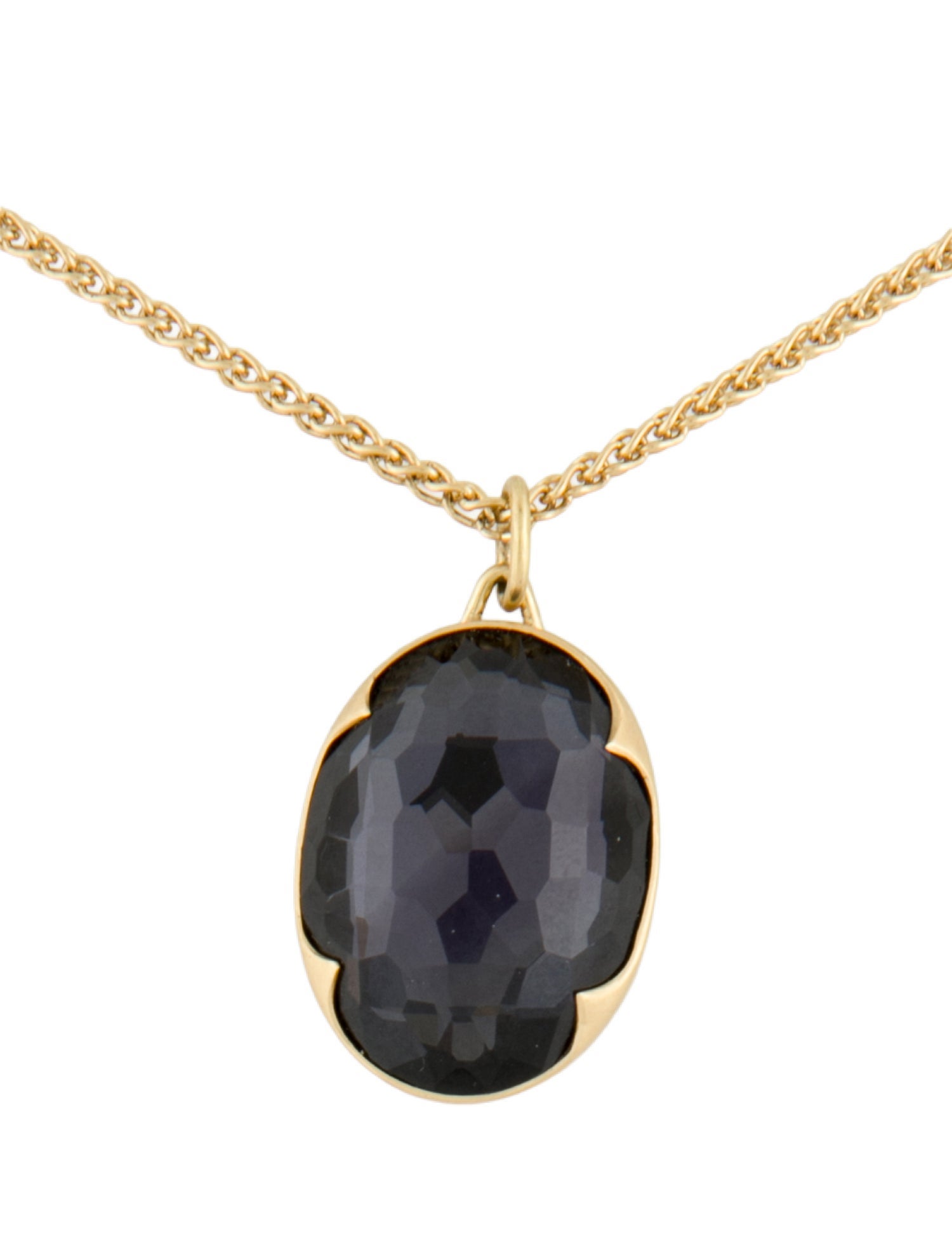 Gabriella Kiss 18K Amethyst & Hematite Doublet Pendant Necklace