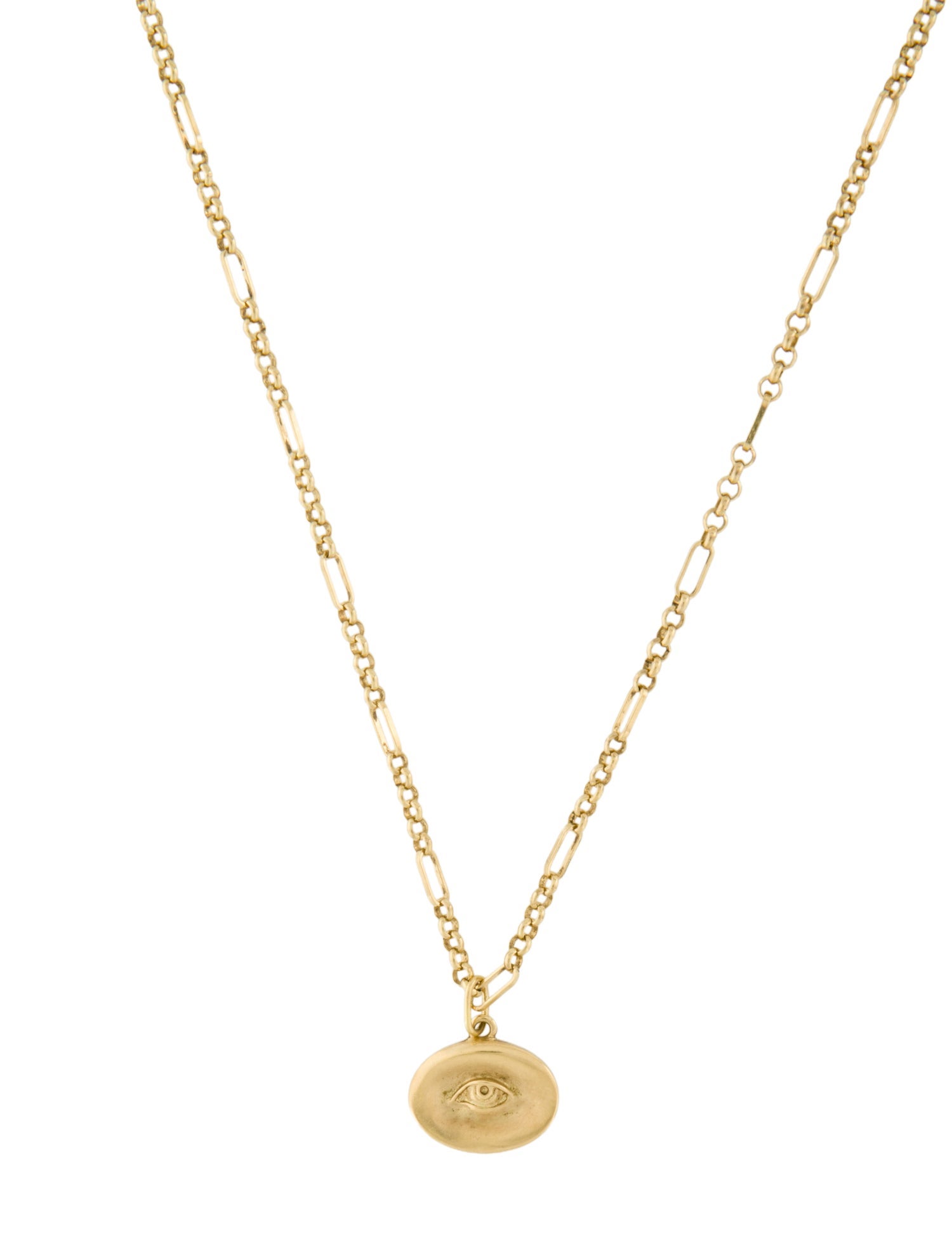 Gabriella Kiss 18K Eye Love Token Pendant w/ 18K Unbranded Chain