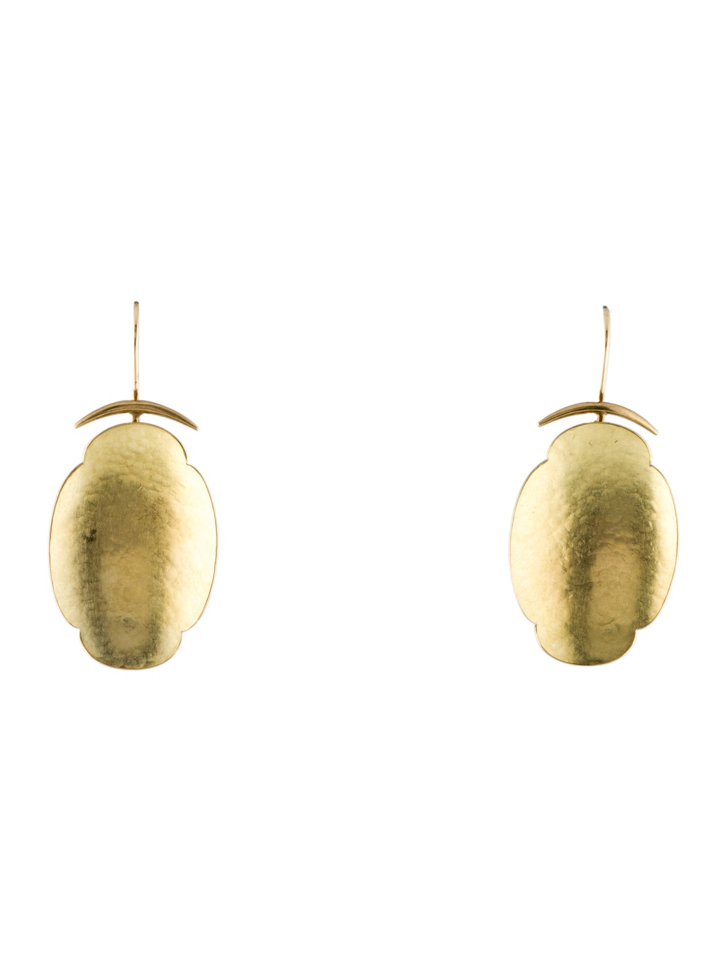Gabriella Kiss 18K Large Hammered Scallop Earrings