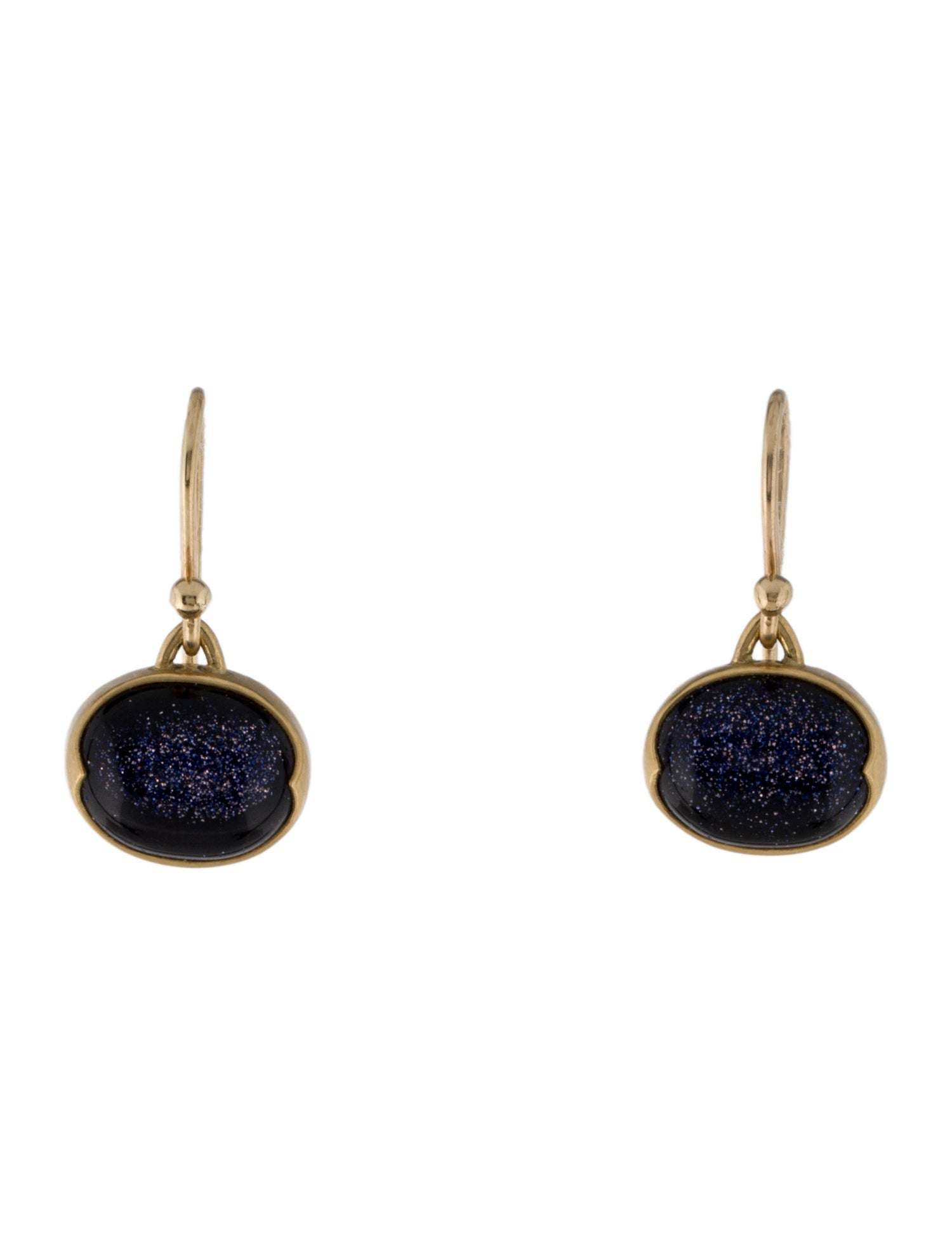 Gabriella Kiss 18K Oval Drop Earrings