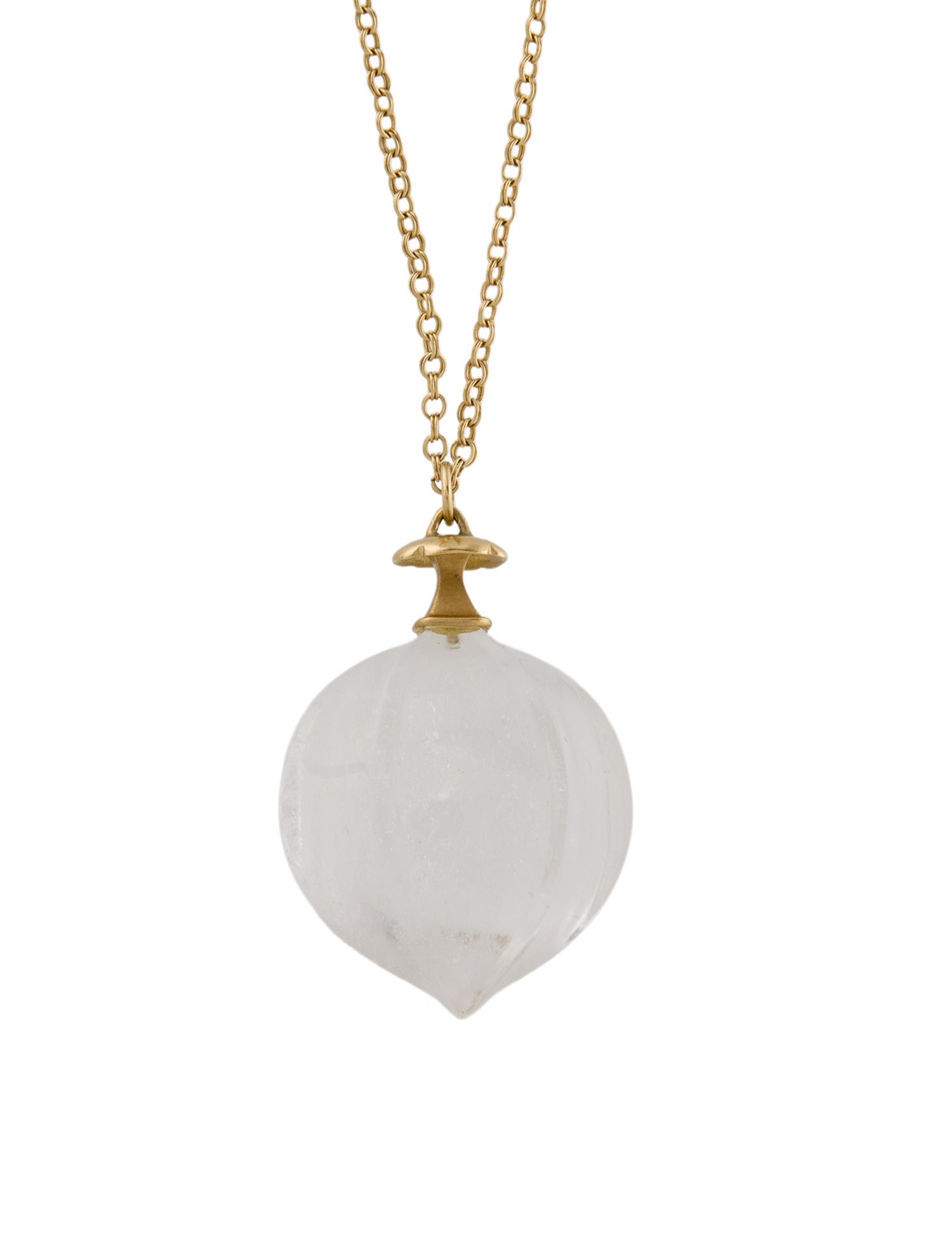 Gabriella Kiss 18k Quartz Hickory Nut Necklace