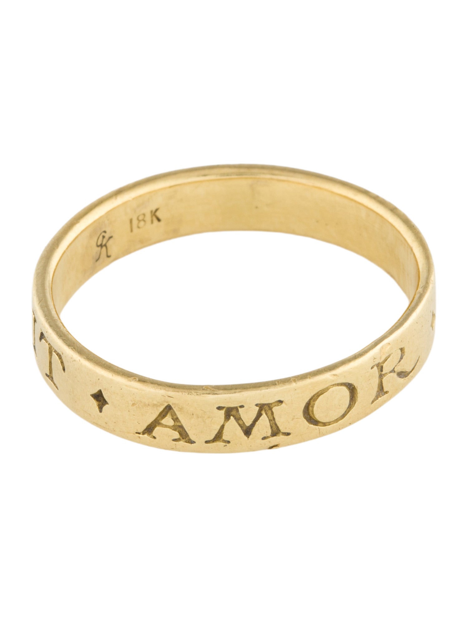 Gabriella Kiss 18K 'Omnia Vincit Amor' Band Ring