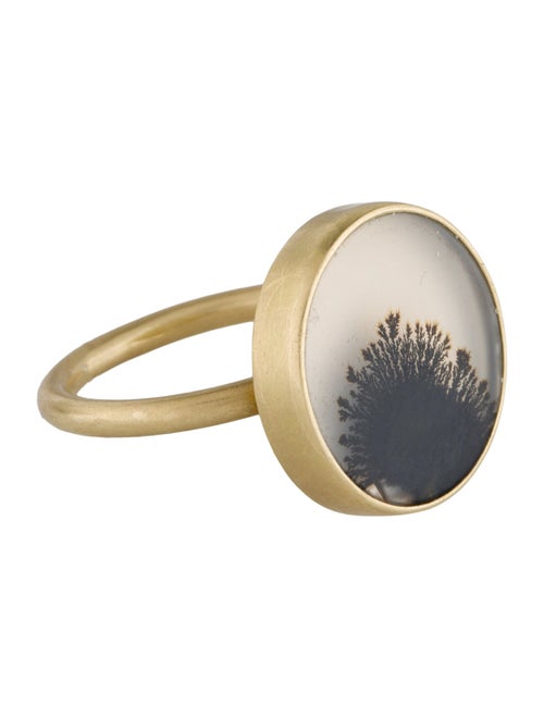 Gabriella Kiss 18K Dendritic Quartz Agate Cocktail Ring