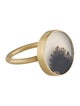 Gabriella Kiss 18K Dendritic Quartz Agate Cocktail Ring