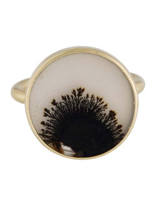 Gabriella Kiss 18K Dendritic Quartz Agate Cocktail Ring