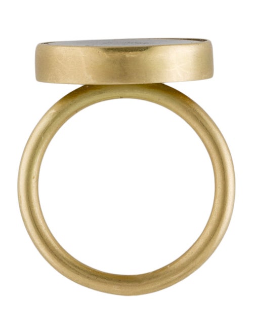 Gabriella Kiss 18K Dendritic Quartz Agate Cocktail Ring