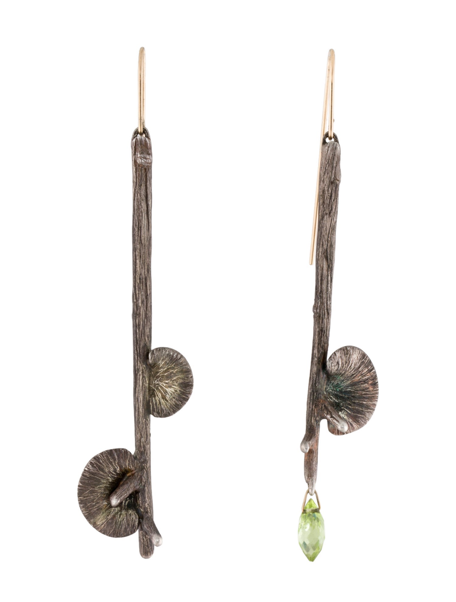 Gabriella Kiss Peridot Branch Mushroom Earrings