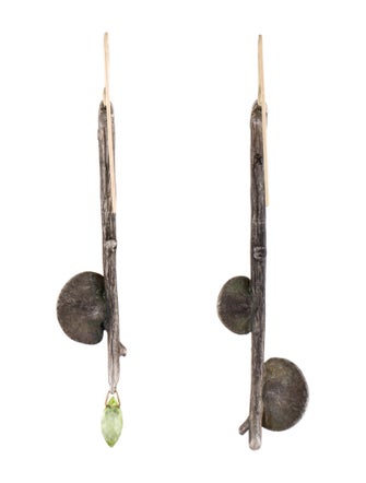 Gabriella Kiss Peridot Branch Mushroom Earrings