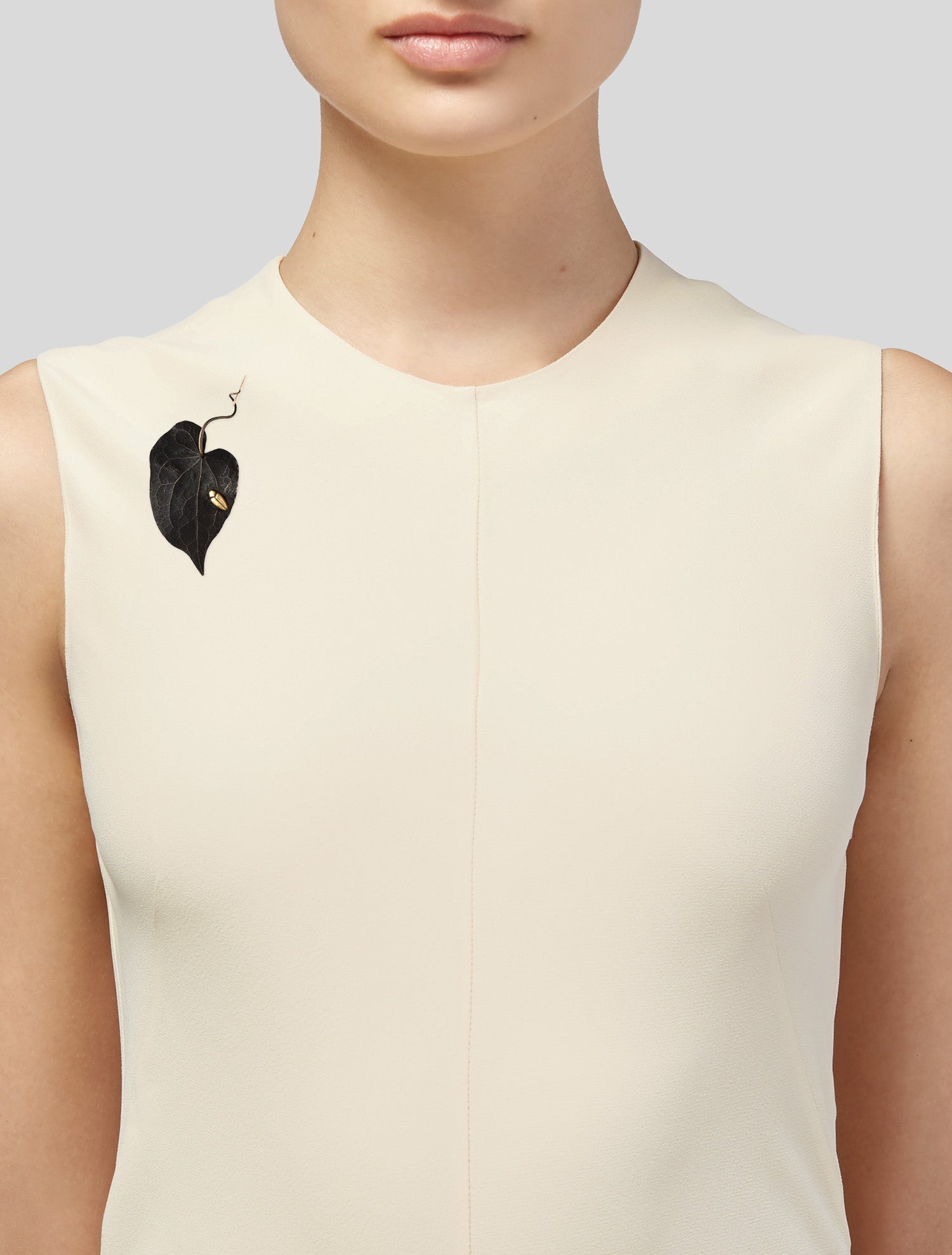 Gabriella Kiss Beetle & Leaf Brooch